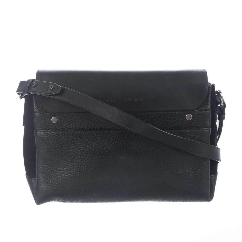 Proenza Schouler Black Leather Elliot Crossbody Bag Purse - Picture 2 of 10